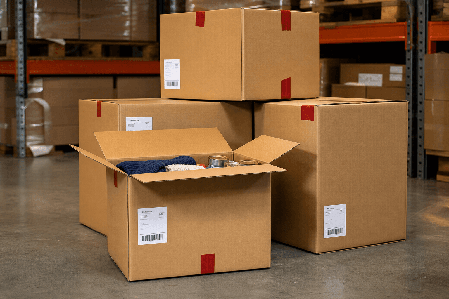 LVM balikbayan boxes ready for packing